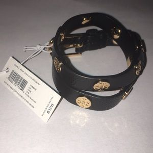 Double wrap logo stud bracelet